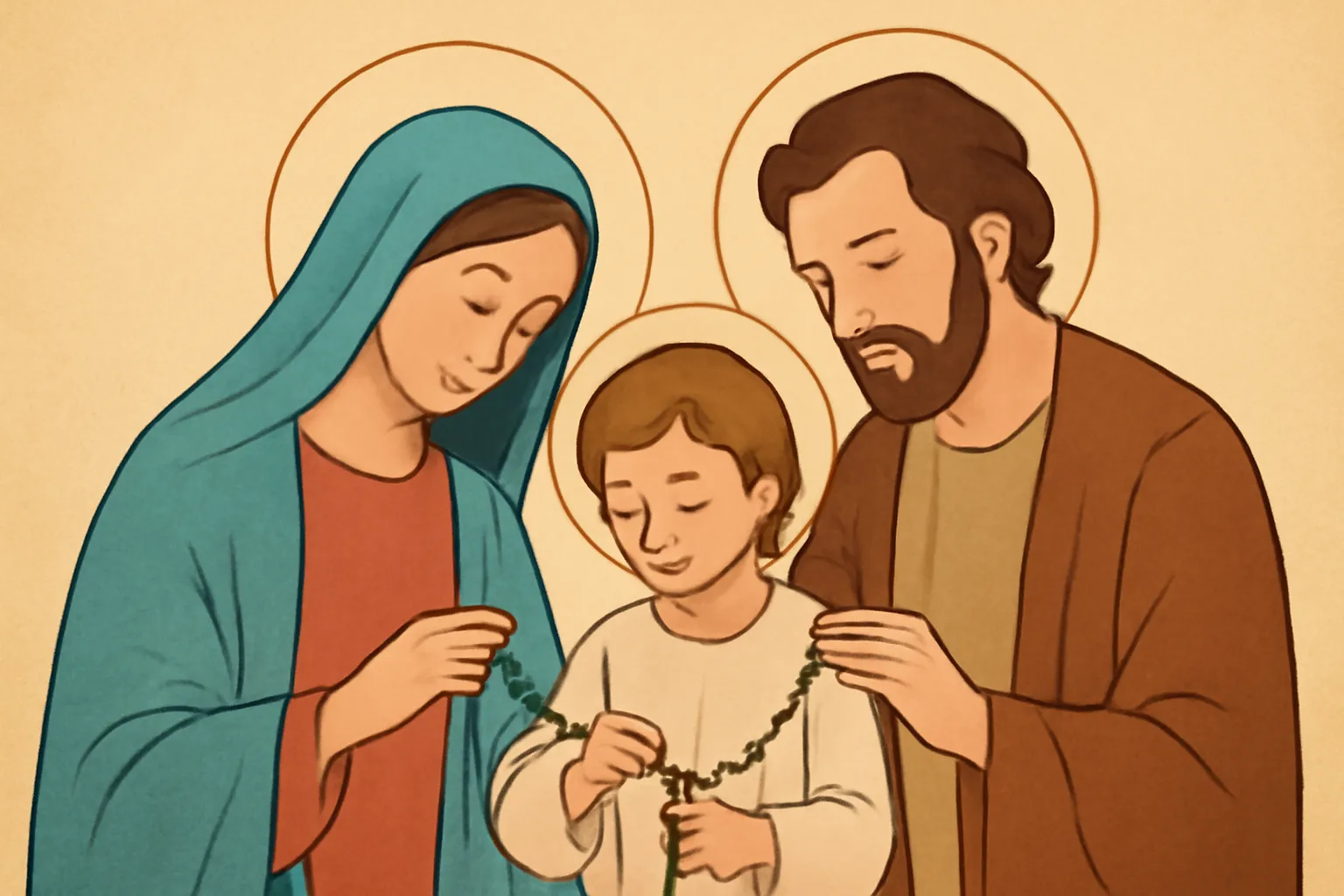 como rezar terço da sagrada familia